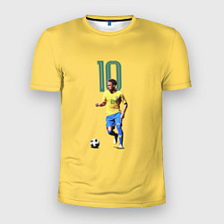 Футболка спортивная мужская Неймар Сборная Бразилии, цвет: 3D-принт