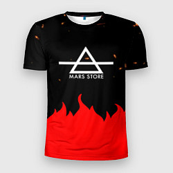 Мужская спорт-футболка 30 Seconds to Mars - Fire