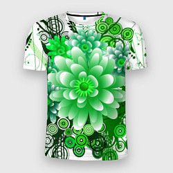Мужская спорт-футболка Яркая пышная летняя зелень