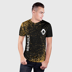 Футболка спортивная мужская Renault - Гранж, цвет: 3D-принт — фото 2