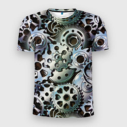 Мужская спорт-футболка Стимпанк шестеренки Steampunk