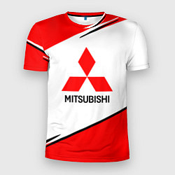 Футболка спортивная мужская Mitsubishi Logo Geometry, цвет: 3D-принт