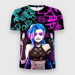 Футболка спортивная мужская JINX ДЖИНКС NEON PATTERN, цвет: 3D-принт