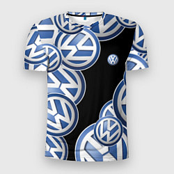 Футболка спортивная мужская Volkswagen logo Pattern, цвет: 3D-принт