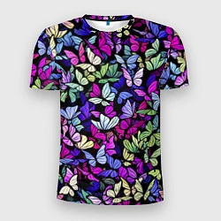 Мужская спорт-футболка Витражные бабочки