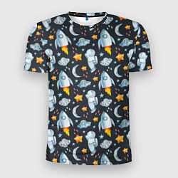 Футболка спортивная мужская Астрология космонавты, цвет: 3D-принт