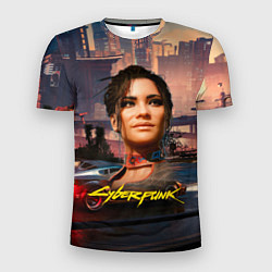 Мужская спорт-футболка Panam Панам Cyberpunk 2077 портрет