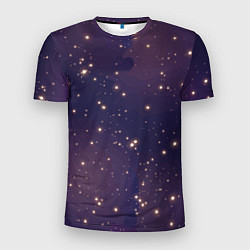 Футболка спортивная мужская Звездное ночное небо Галактика Космос, цвет: 3D-принт