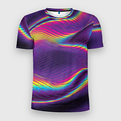 Футболка спортивная мужская Neon fashion pattern Wave, цвет: 3D-принт