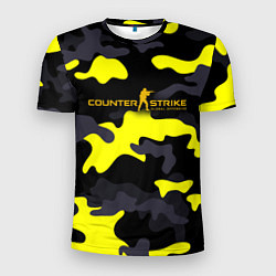 Футболка спортивная мужская Counter-Strike Global Offensive Камуфляж Чёрно-Жёл, цвет: 3D-принт