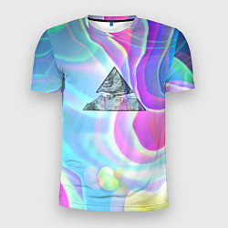 Футболка спортивная мужская Размытые волны Микеланджело, цвет: 3D-принт