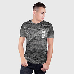 Футболка спортивная мужская Мятая сетчатая ткань Crumpled Mesh Fabric, цвет: 3D-принт — фото 2