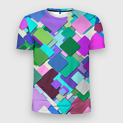 Футболка спортивная мужская MULTICOLORED SQUARES, цвет: 3D-принт