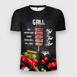 Мужская спорт-футболка Гриль - степени прожарки мяса