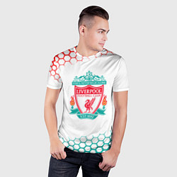 Футболка спортивная мужская Liverpool соты, цвет: 3D-принт — фото 2