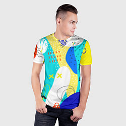 Футболка спортивная мужская ABSTRACT COLORED GEOMETRIC SHAPES, цвет: 3D-принт — фото 2