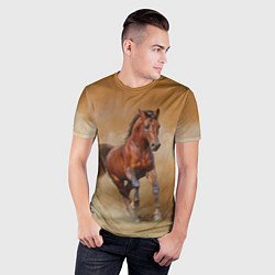 Футболка спортивная мужская BAY HORSE гнедой конь, цвет: 3D-принт — фото 2