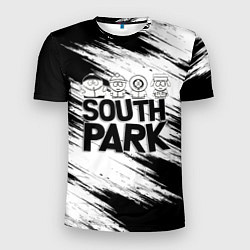 Футболка спортивная мужская Южный парк - персонажи и логотип South Park, цвет: 3D-принт