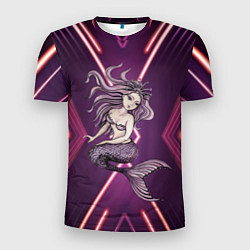 Мужская спорт-футболка Девушка - русалка сказочная