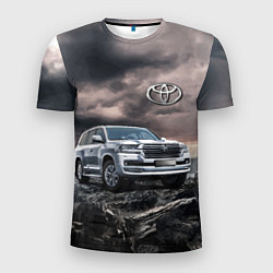 Мужская спорт-футболка Toyota Land Cruiser 200 среди скал