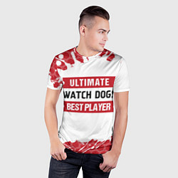 Футболка спортивная мужская Watch Dogs: красные таблички Best Player и Ultimat, цвет: 3D-принт — фото 2