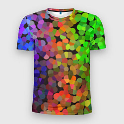 Мужская спорт-футболка Яркая палитра красок - блики