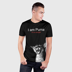 Футболка спортивная мужская Im a Puma Im a cougar, цвет: 3D-принт — фото 2