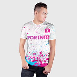 Футболка спортивная мужская Fortnite Neon Gradient, цвет: 3D-принт — фото 2