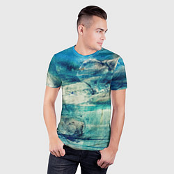 Футболка спортивная мужская Прибрежная синева, цвет: 3D-принт — фото 2
