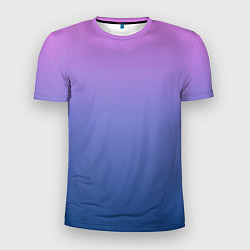 Футболка спортивная мужская PINK-BLUE GRADIENT ГРАДИЕНТ, цвет: 3D-принт