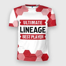 Футболка спортивная мужская Lineage: красные таблички Best Player и Ultimate, цвет: 3D-принт