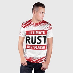 Футболка спортивная мужская Rust: красные таблички Best Player и Ultimate, цвет: 3D-принт — фото 2