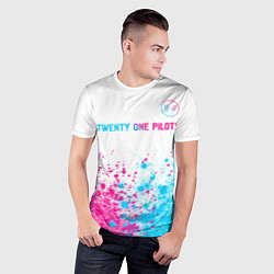 Футболка спортивная мужская Twenty One Pilots Neon Gradient, цвет: 3D-принт — фото 2