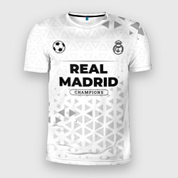 Футболка спортивная мужская Real Madrid Champions Униформа, цвет: 3D-принт