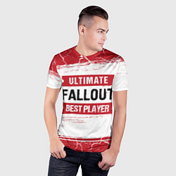 Футболка спортивная мужская Fallout: красные таблички Best Player и Ultimate, цвет: 3D-принт — фото 2