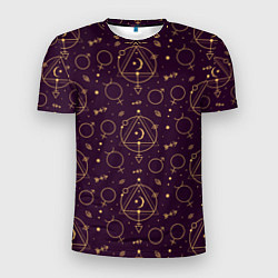 Мужская спорт-футболка Эзотерическая символика - знаки алхимии
