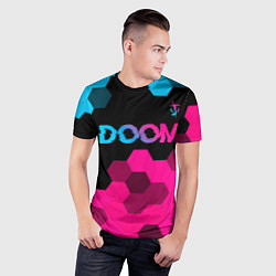 Футболка спортивная мужская Doom Neon Gradient, цвет: 3D-принт — фото 2