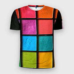 Мужская спорт-футболка Абстрактный набор красок-паттернов