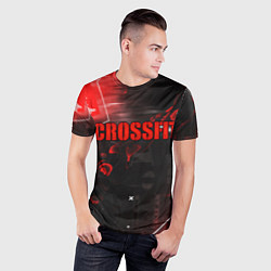 Футболка спортивная мужская КРОССФИТ - ГЛИТЧ DIGITAL, цвет: 3D-принт — фото 2