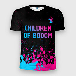 Мужская спорт-футболка Children of Bodom - neon gradient: символ сверху