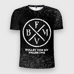 Футболка спортивная мужская Bullet For My Valentine с потертостями на темном ф, цвет: 3D-принт