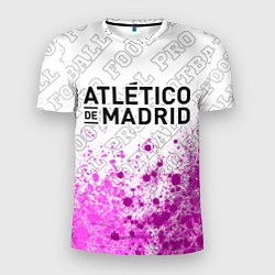 Футболка спортивная мужская Atletico Madrid pro football: символ сверху, цвет: 3D-принт