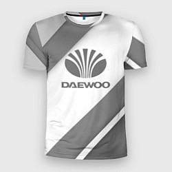 Футболка спортивная мужская Daewoo - серые полосы, цвет: 3D-принт