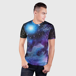 Футболка спортивная мужская Дым вселенной, цвет: 3D-принт — фото 2