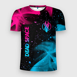 Футболка спортивная мужская Dead Space - neon gradient: символ и надпись верти, цвет: 3D-принт