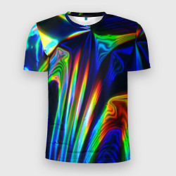 Футболка спортивная мужская Волнообразные абстрактные линии, цвет: 3D-принт