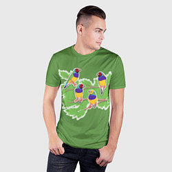 Футболка спортивная мужская Яркие Амадины, цвет: 3D-принт — фото 2