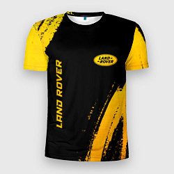Футболка спортивная мужская Land Rover - gold gradient: надпись, символ, цвет: 3D-принт