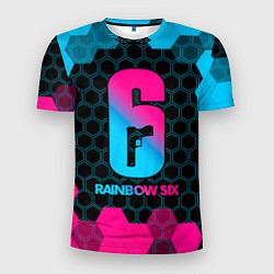 Футболка спортивная мужская Rainbow Six - neon gradient, цвет: 3D-принт