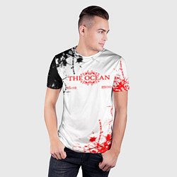 Футболка спортивная мужская Blue october - краска, цвет: 3D-принт — фото 2